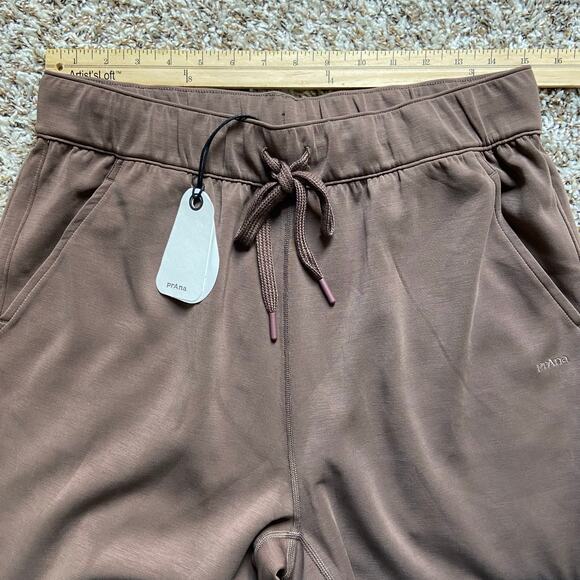 Prana Shea High Rise Jogger Womens M Mocha Relaxed Buttery Soft Elastic Drawcord - Picture 7 of 11